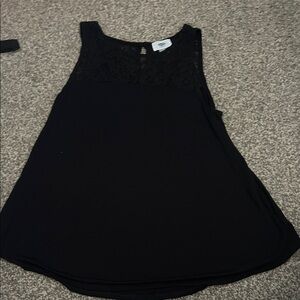 Old Navy Black Sleeveless Lace Tank Top